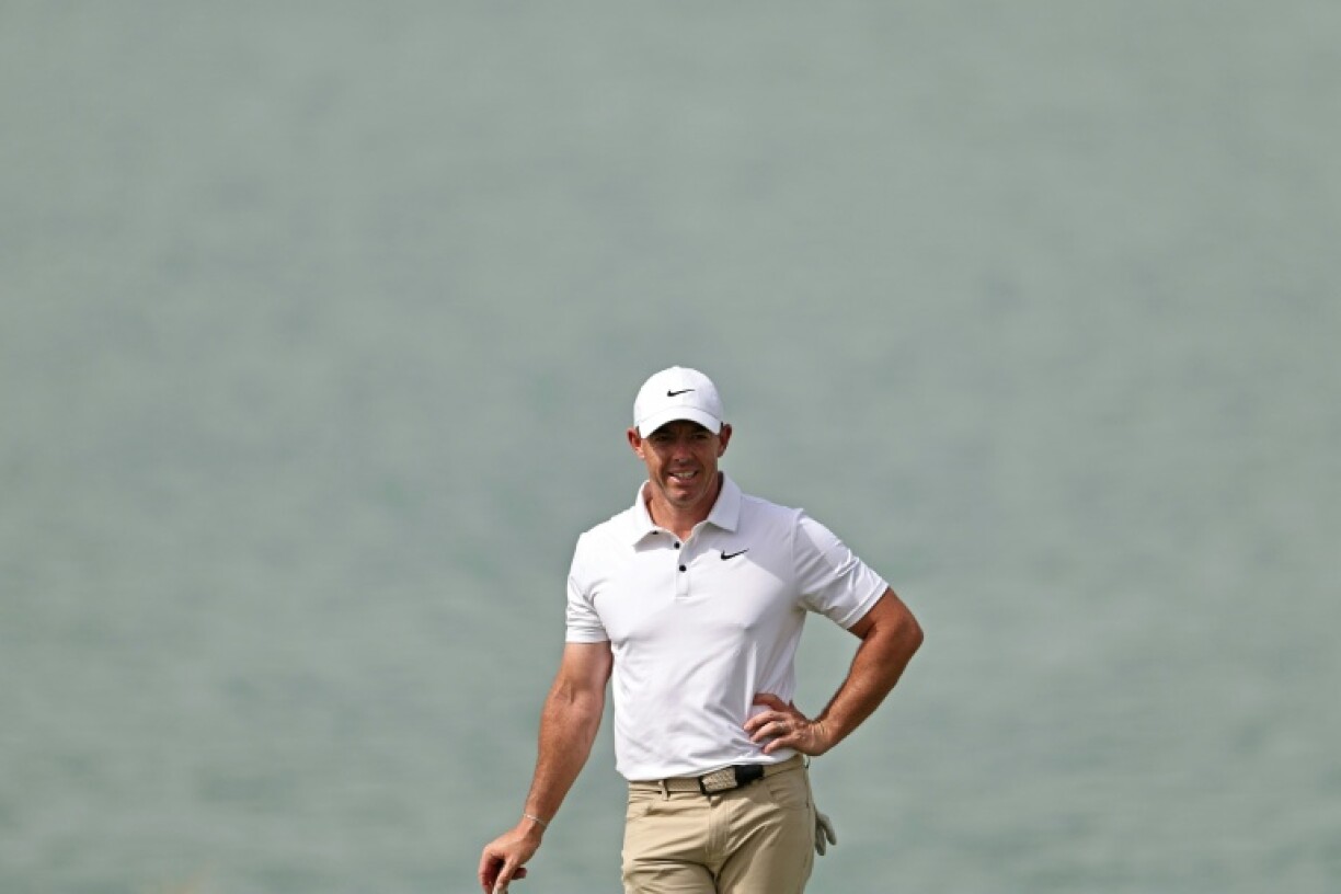 Ireland's Rory McIlroy in action in Abu Dhabi