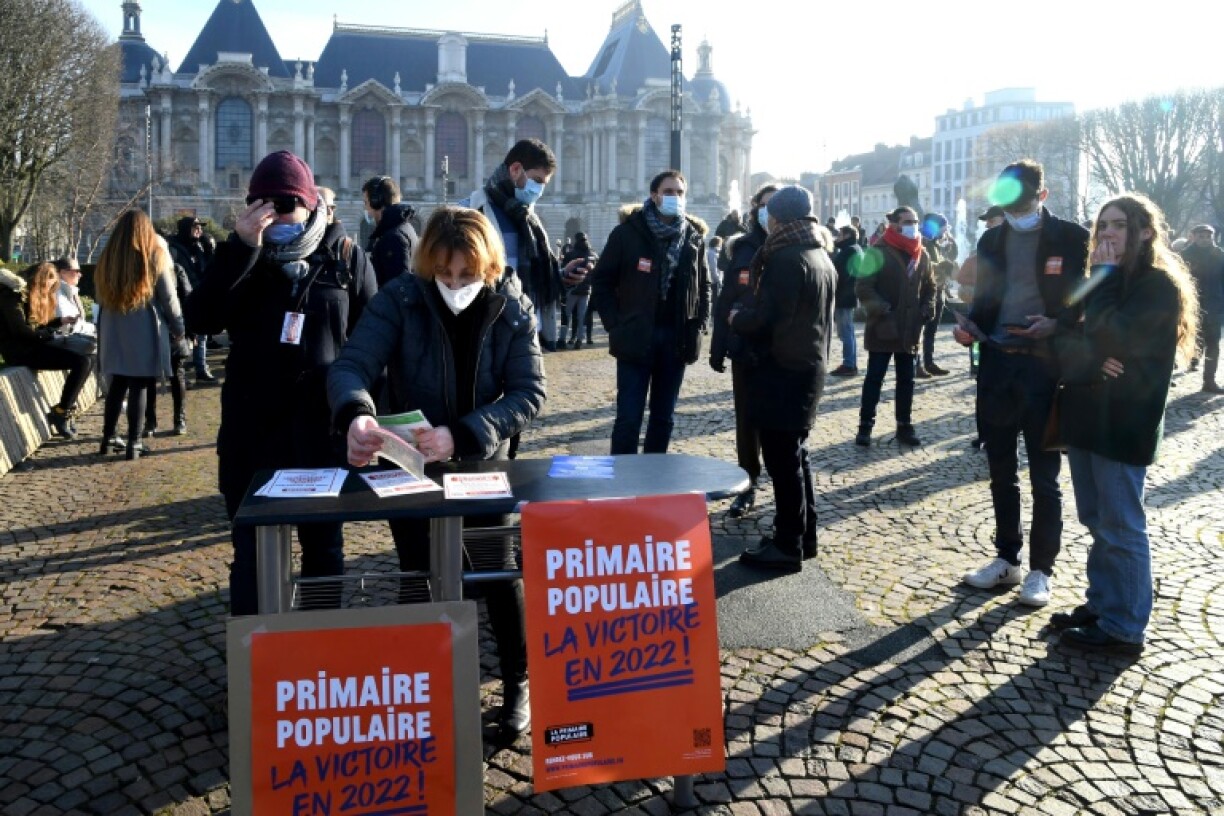 Rassemblement pour promouvoir la primaire populaire le 15 janvier 2022 à Lille