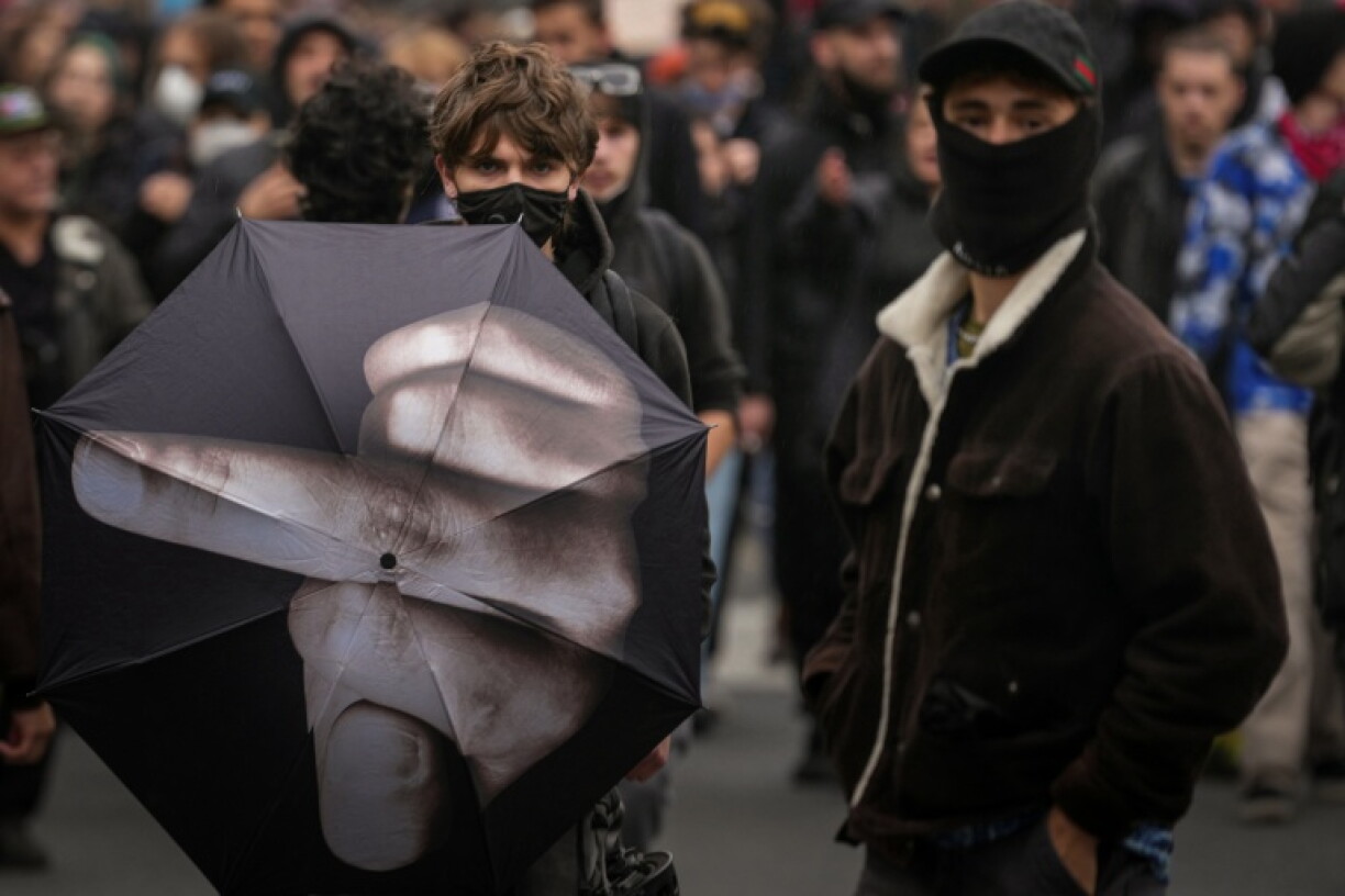 The Paris demonstration was largely peaceful during the day, but anger was widespread at the protest crackdown