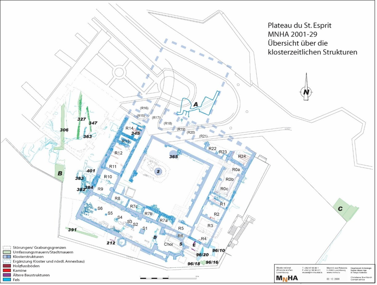 Le plan des ruines.