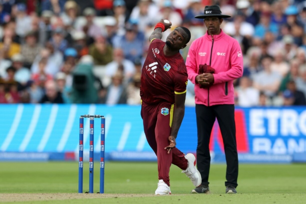 West Indies fast bowler Jayden Seales took four expensive wickets against England