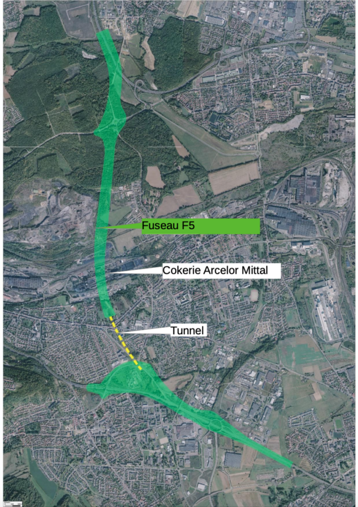 Cet itinéraire F5, un temps abandonné, est revenu sur la table à la faveur de la fermeture de la cokerie d'ArcelorMittal.