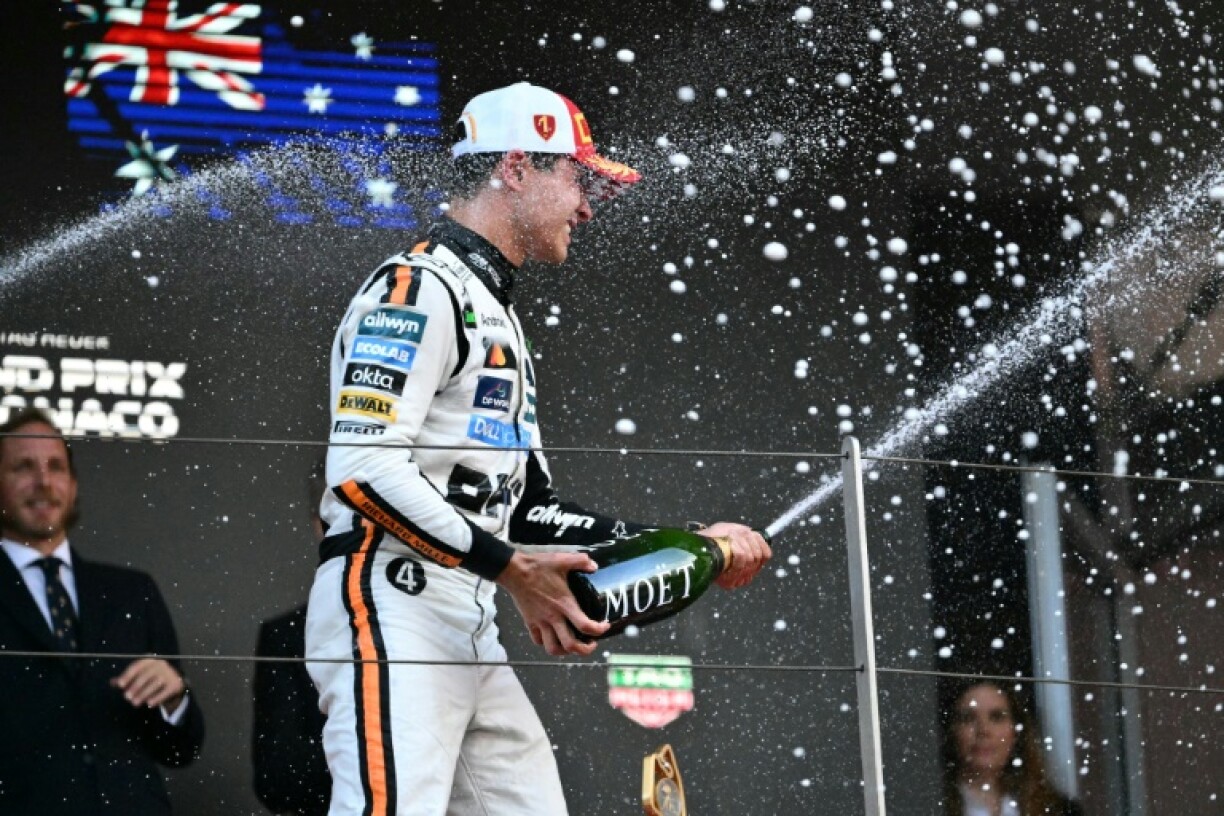 Chilled champagne: Lando Norris showed a cold side to secure Monaco victory