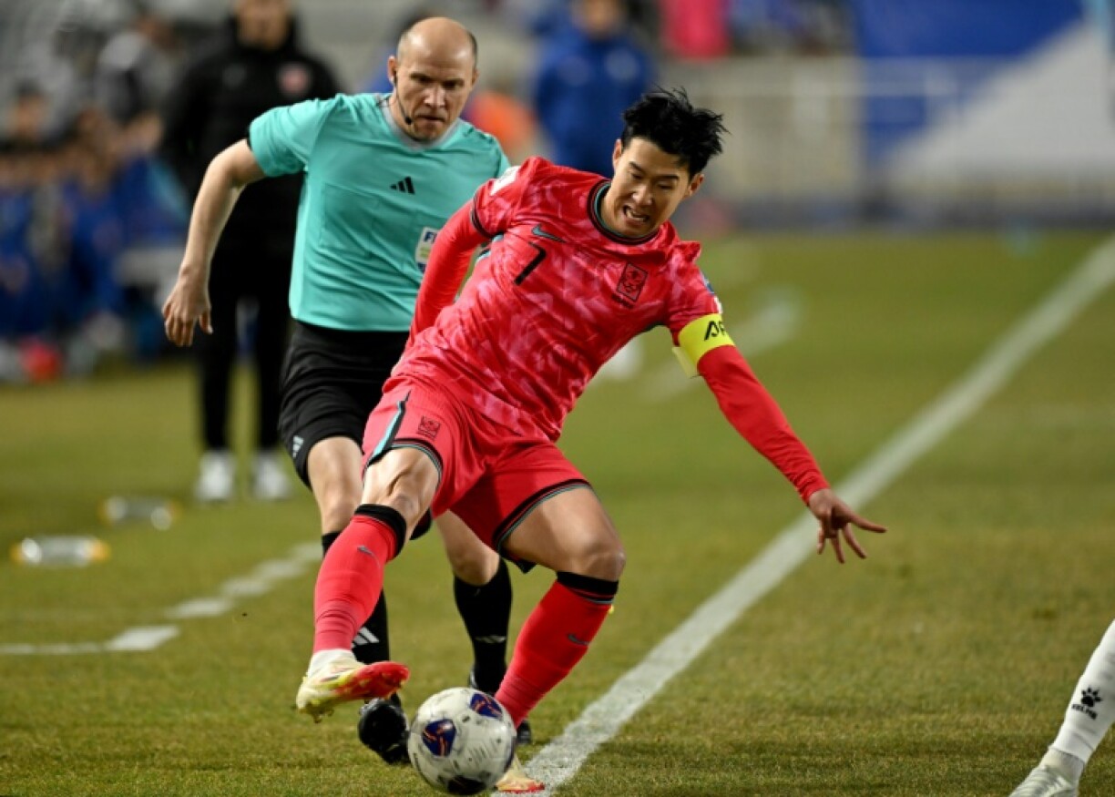 Son Heung-min criticised the state of the pitch after South Korea's draw with Jordan in a World Cup qualifier in Suwon