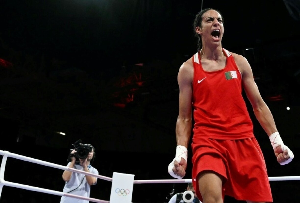 Boxer Imane Khelif at the 2024 Olympics