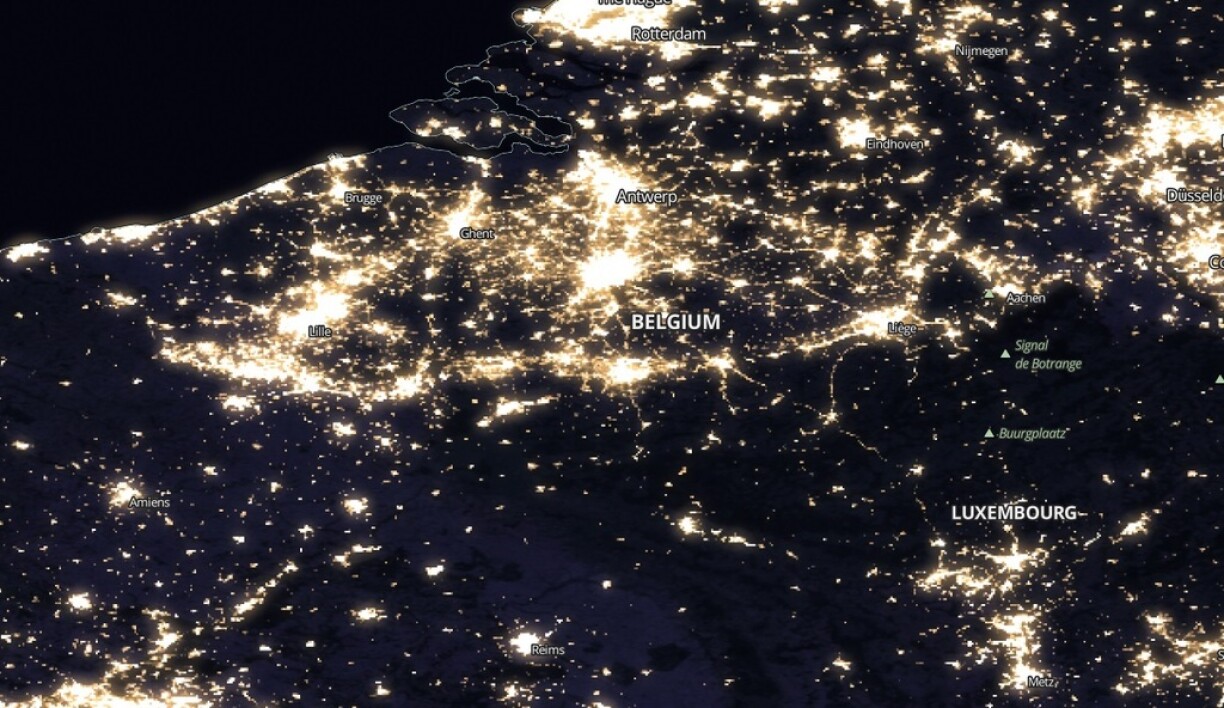 La démarcation est nette sur cette image datée du 18 décembre 2016.