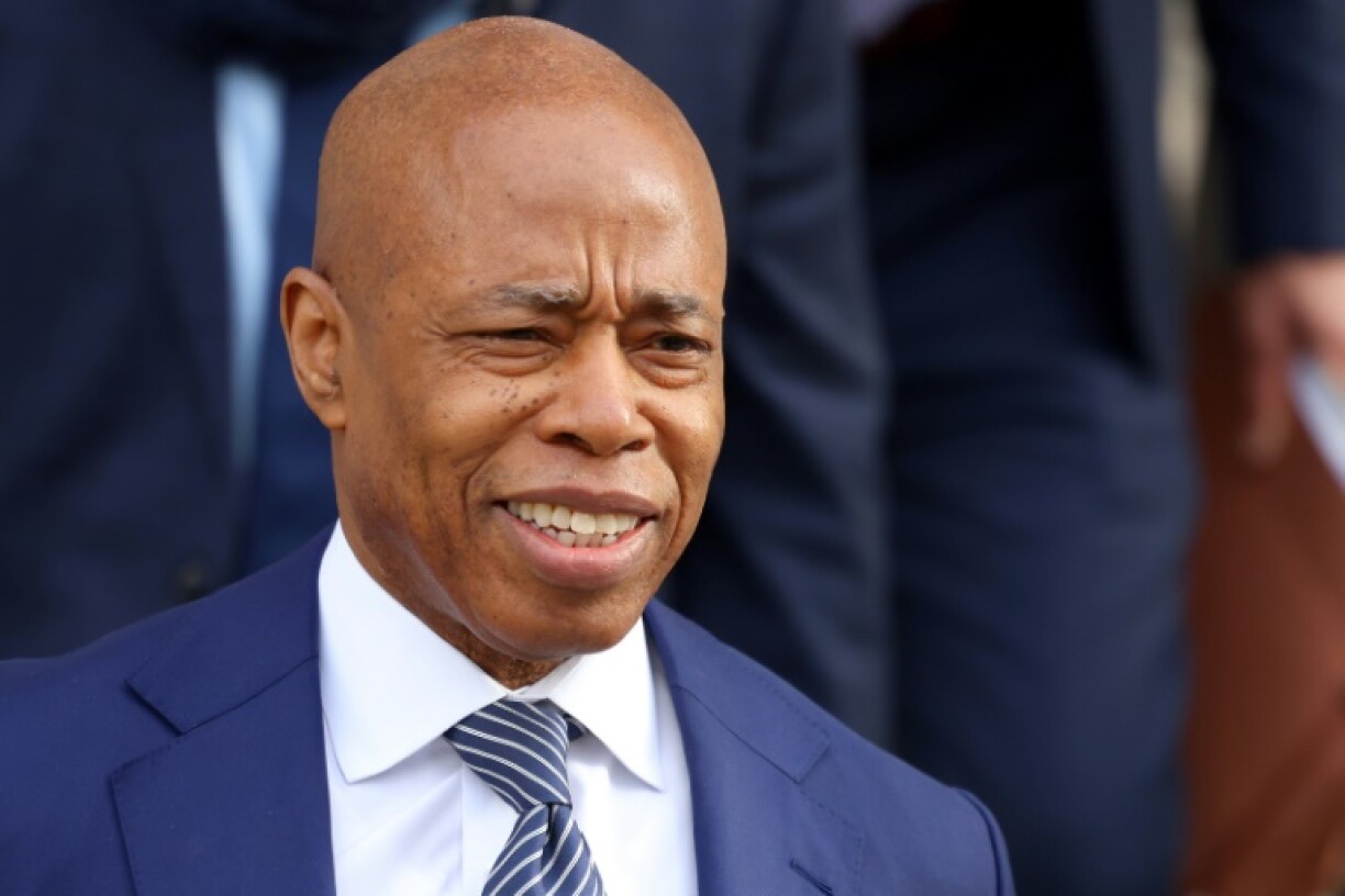 New York City Mayor Eric Adams departs after attending a court hearing on the Justice Department's motion to drop criminal charges against him