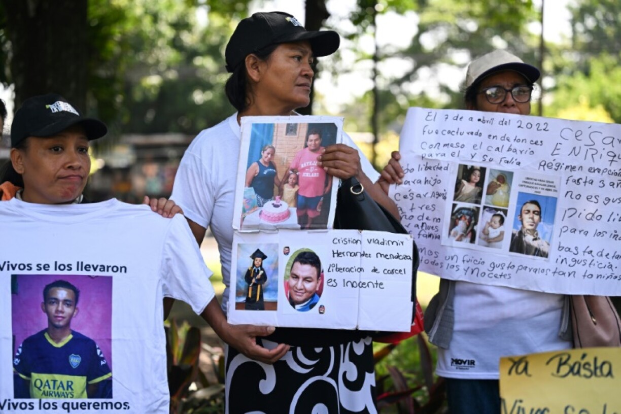 About 200 activists protested in San Salvador to urge the Supreme Court to declare the state of emergency, which provides legal backing for President Nayib Bukele's anti-gang war, as unconstitutional