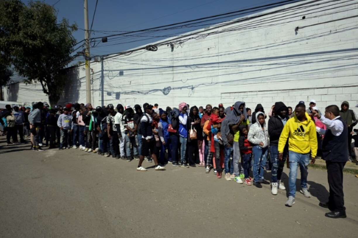Some migrants seeking assistance from the Mexican refugee agency have been waiting for days
