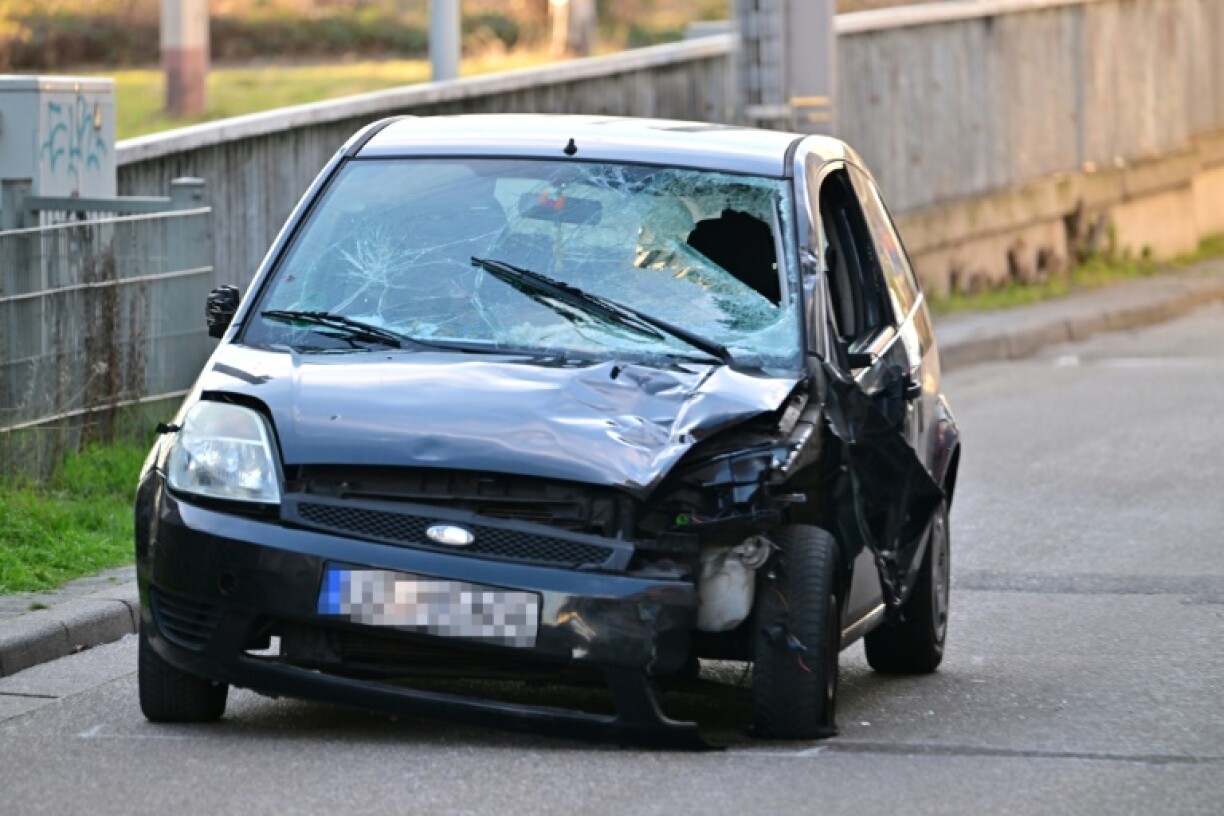 La voiture utilisée par le conducteur arrêté à Mannheim.