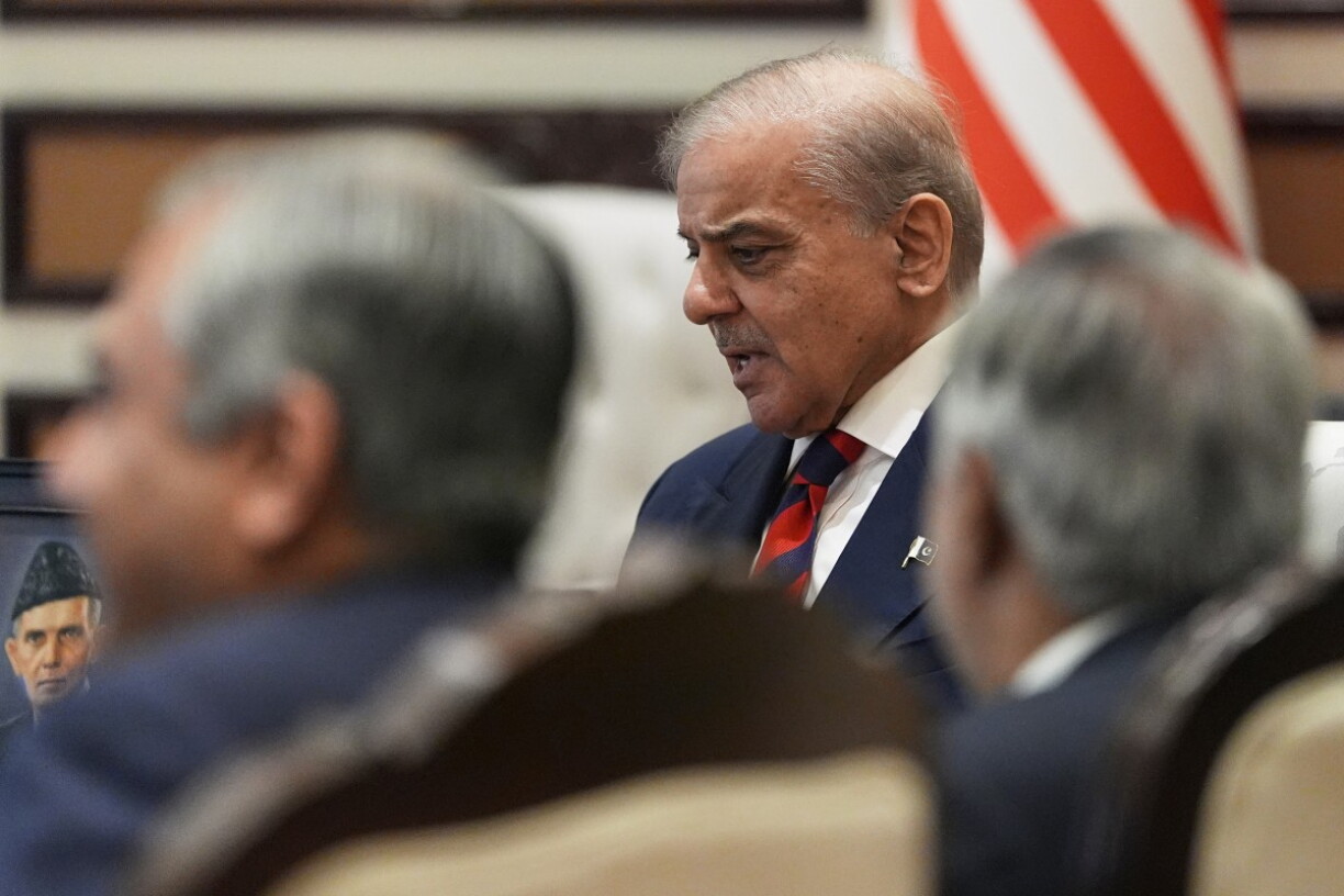 De pakistanesche Premier Shehbaz Sharif.