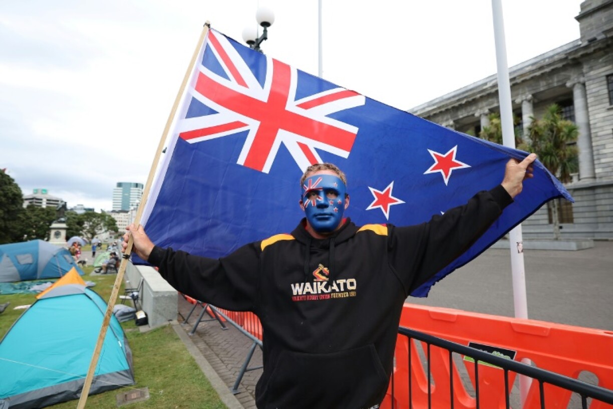 A Wellington protester