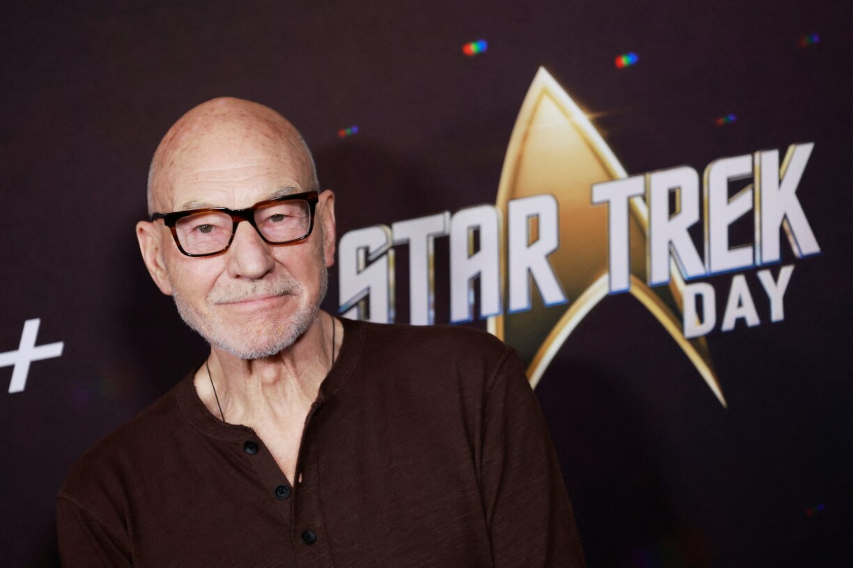 De Patrick Stewart um "Paramount+ Star Trek Day" 2022.