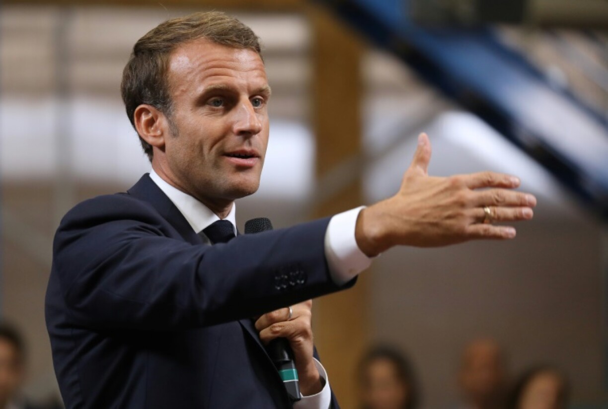 Le président français Emmanuel Macron à Bonneuil-sur-Marne le 10 septembre 2019