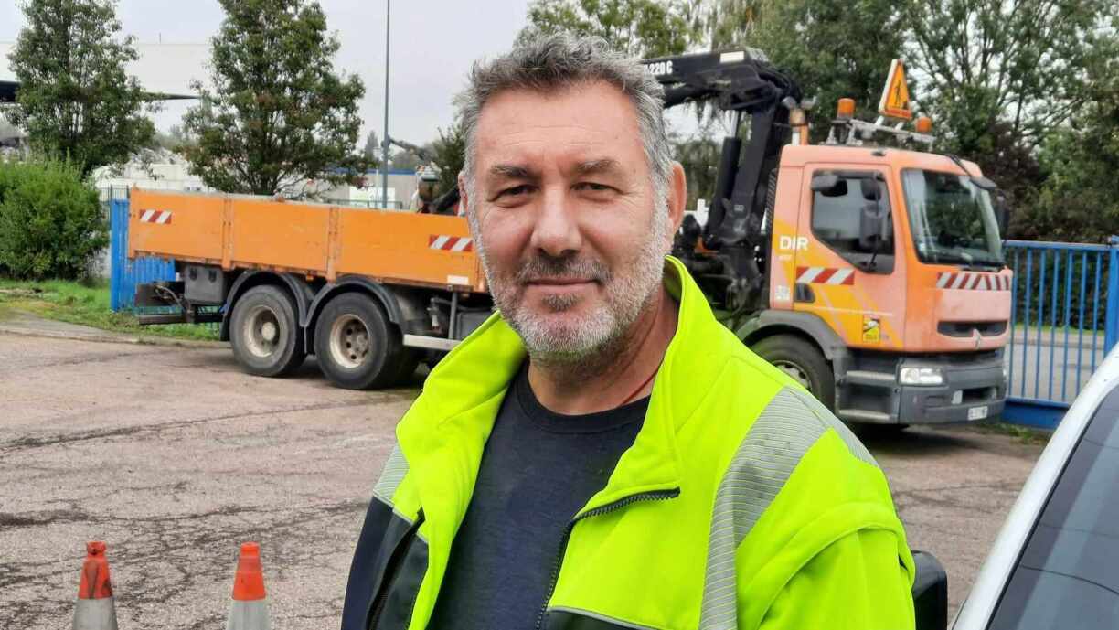Christophe Moinel, patrouilleur victime d'un grave accident de travail sur l'A31.