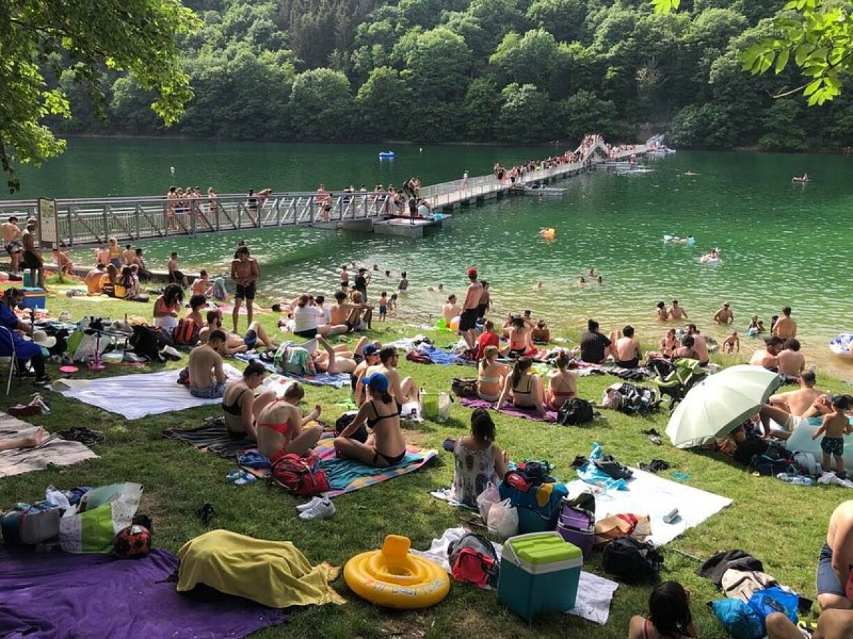 Une photo prise au lac de la Haute-Sûre le 18 juin 2022