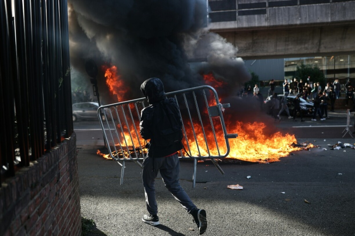 There was also unrest in Lille, northern France