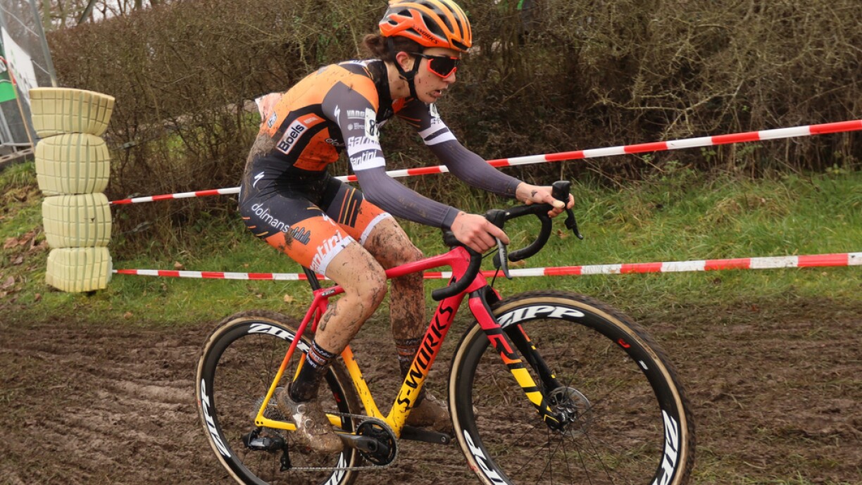 D'Christine Majerus dëst Joer beim nationale Cyclocross-Championnat.