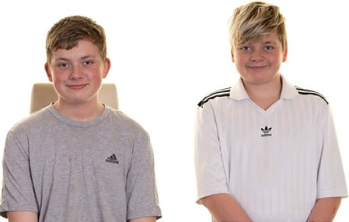 Photo issued by police of Tristan and Blake Barrass.