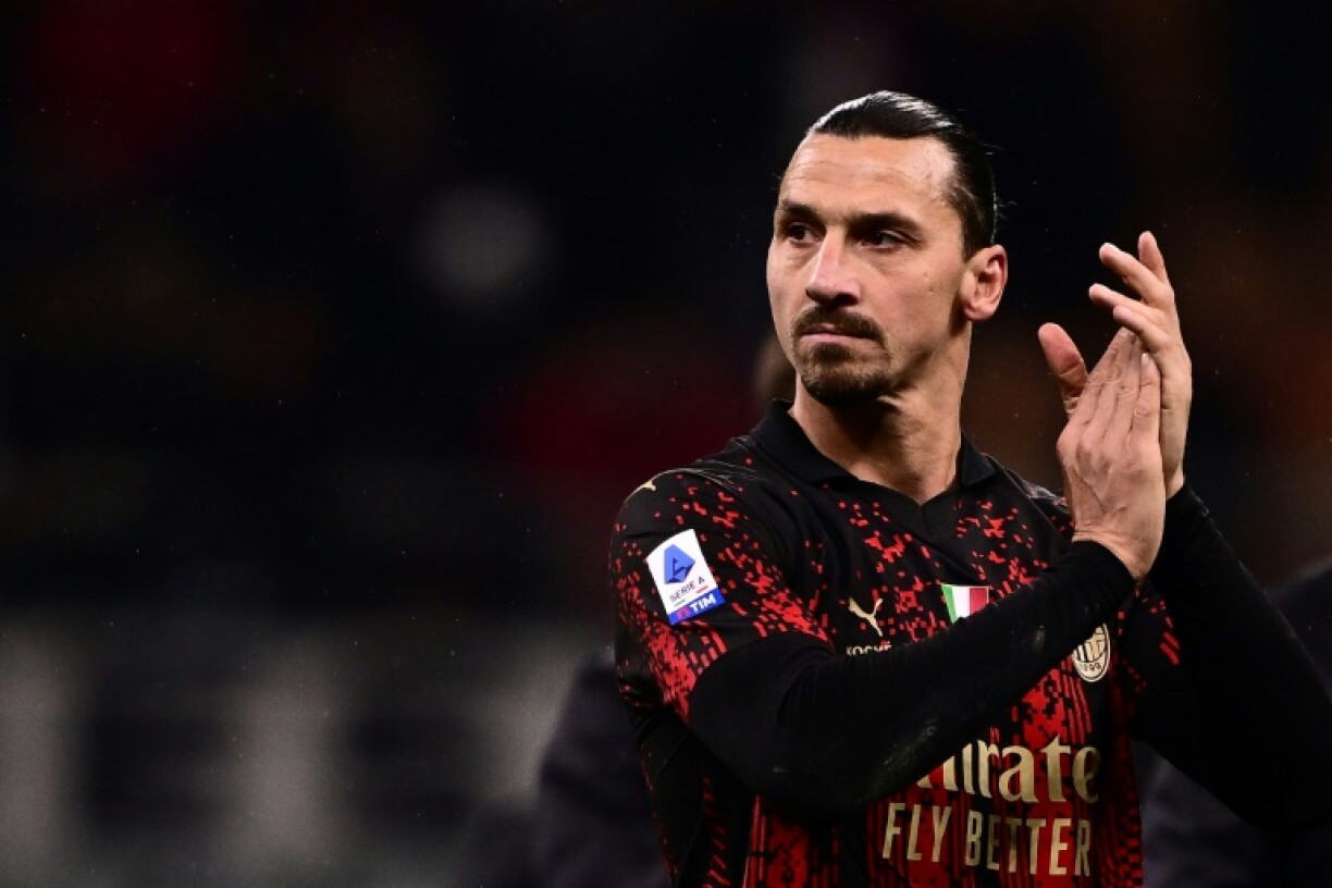 L'attaquant suédois de l'AC Milan Zlatan Ibrahimovic à la fin de la rencontre entre Milan et l'Atalanta en Serie A le 26 février 2023 à Milan
