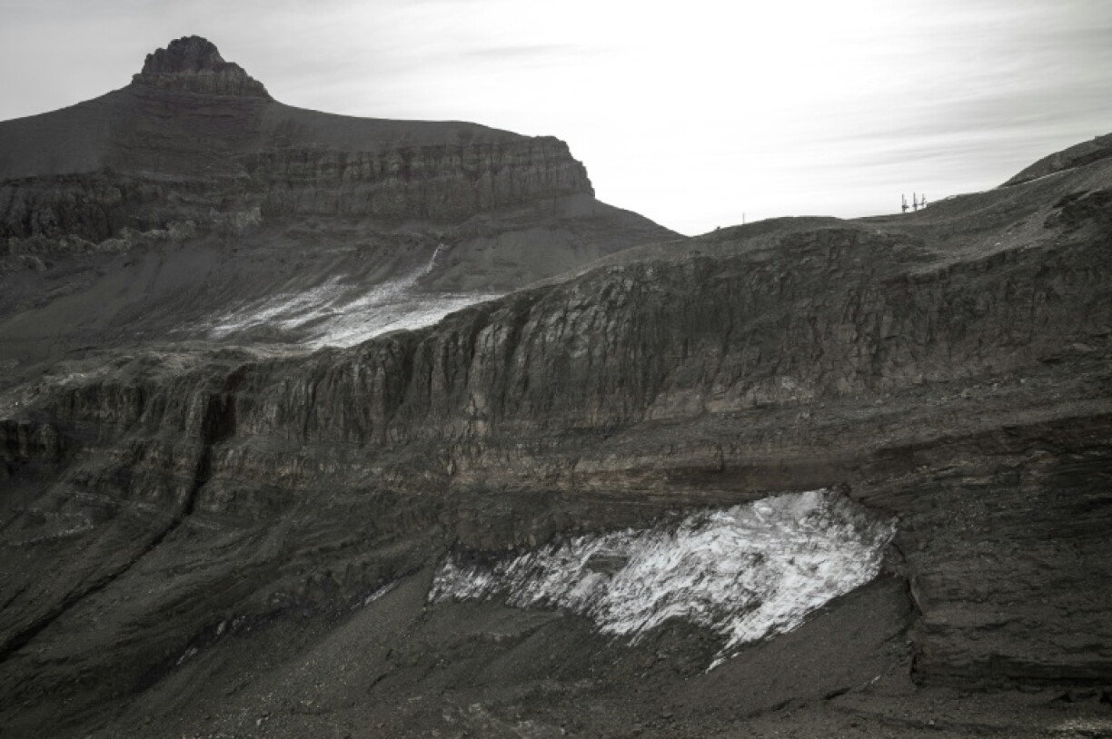 Ce qu'il reste du Mauvais Glacier, en Suisse, le 24 septembre 2026