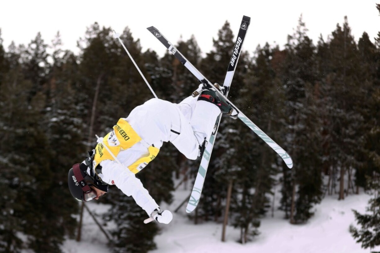 Perrine Laffont dans ses oeuvres lors de la Coupe du monde de freestyle à Park City, dans l'Utah, le 4 février 2021