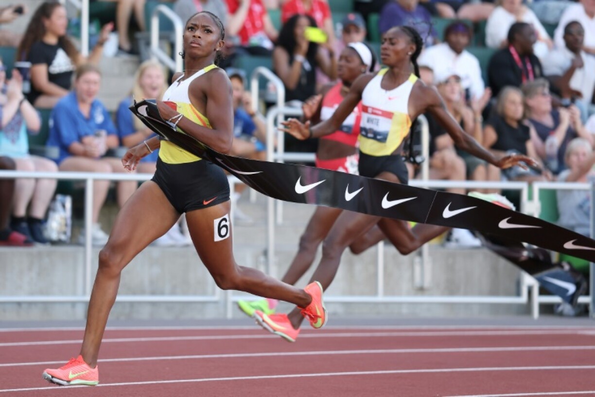 Melissa Jefferson-Wooden blasts to 100m victory in a world-leading time at the US track and field championships