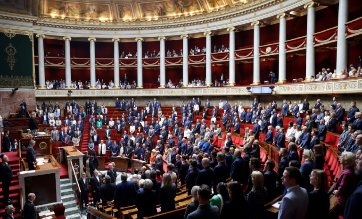 French lawmakers observed a minute of silence in parliament