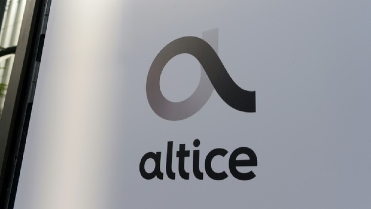 Logo du groupe Altice, le 11 avril 2019 à Paris