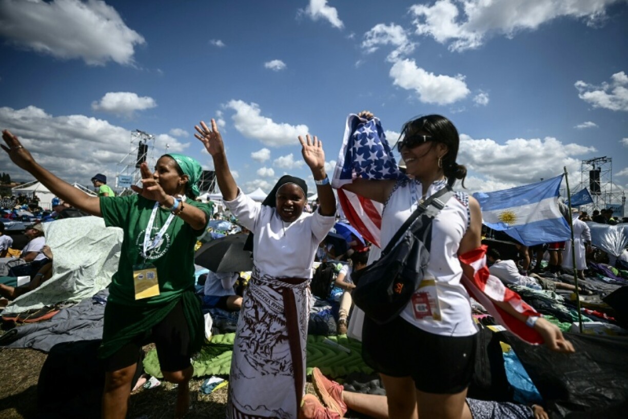 Organisers say young people from from 146 countries around the world have gathered in Rome