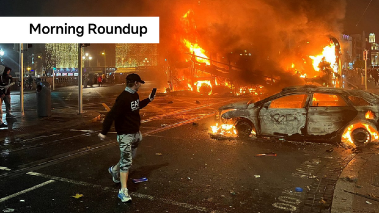 Riots in Dublin overnight