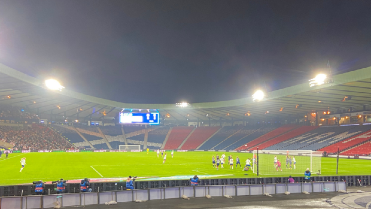 The view from the East Stand at Hampden Park as England beat Scotland 6-0