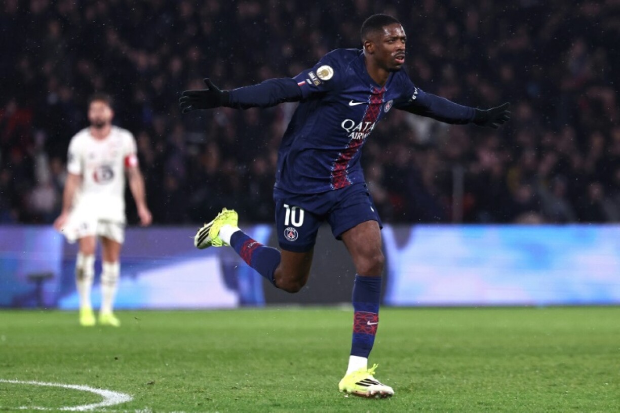 Le Parisien Ousmane Dembélé contre Lille au Parc des Princes en championnat le 16 janvier 2026 à Paris