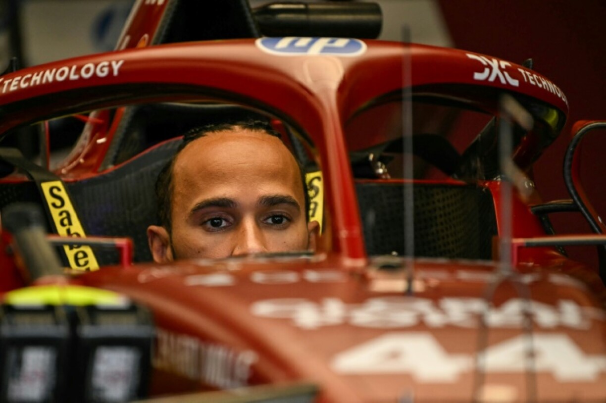 Lewis Hamilton said his first competitive day in a Ferrari had been a learning curve