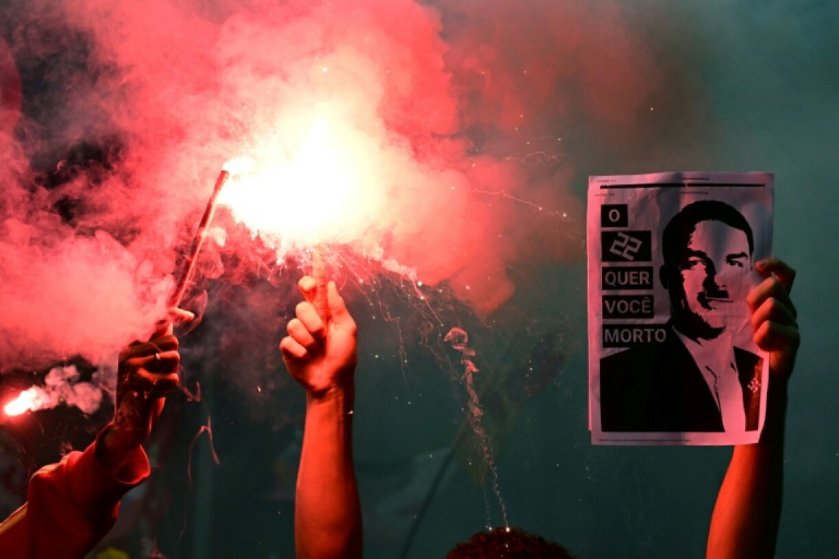 Brazilians young and old joined the spirited student march after the son of far-right former president Jair Bolsonaro finished first in Sunday's election