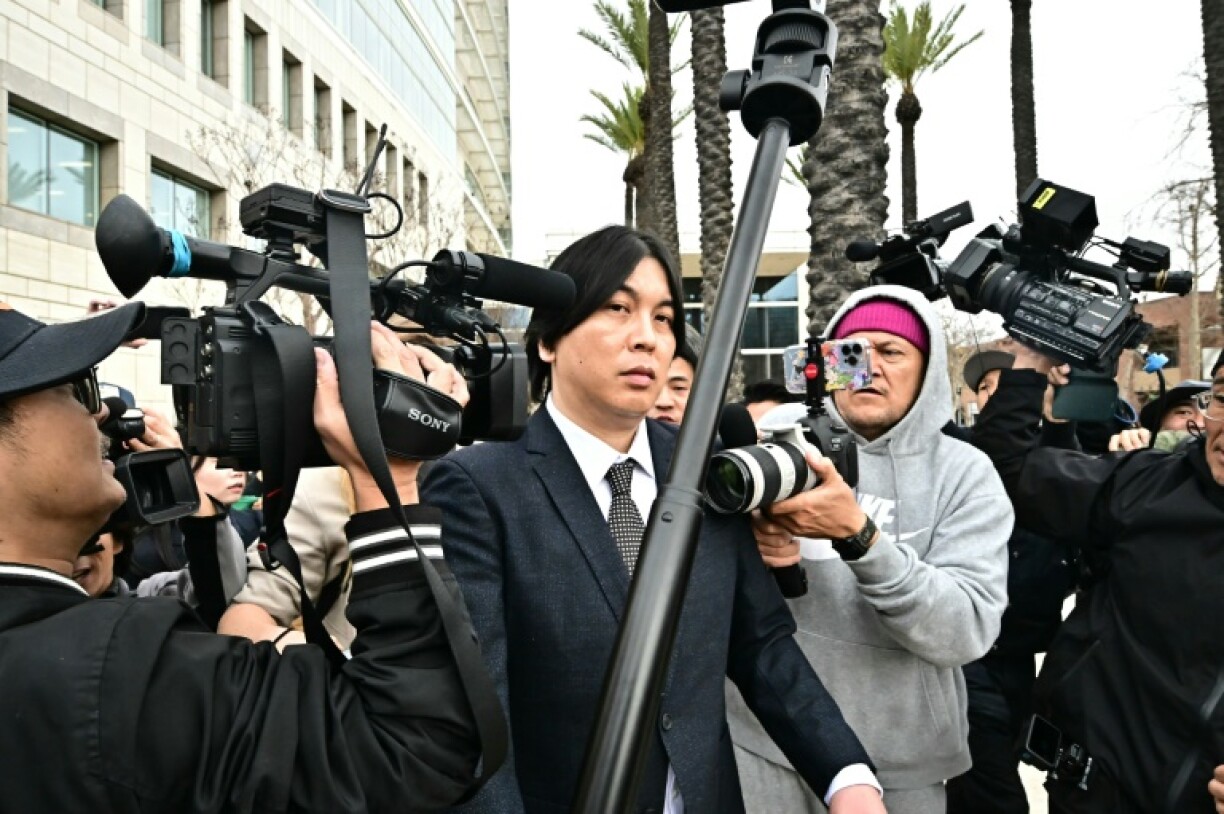 Former Shohei Ohtani interpreter Ippei Mizuhara leaves court in California after being sentenced to 57 months in prison for stealing millions from the Japanese baseball star