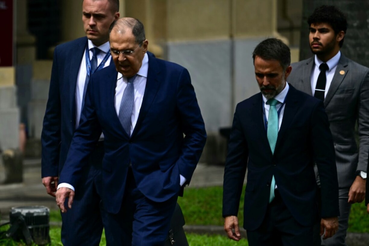 Russia's Foreign Minister Sergei Lavrov attended a meeting of ministers from the BRICS grouping in Rio de Janeiro
