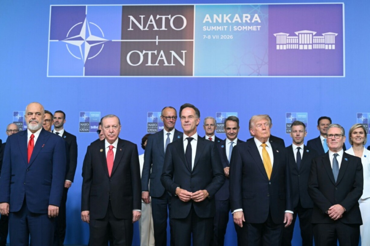 Photo de famille des dirigeants particpant au sommet de l'Otan à Ankara, le 8 juillet 2026 en Turquie