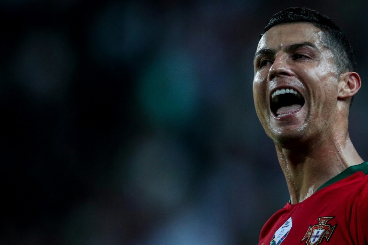 L'attaquant du Portugal Cristiano Ronaldo buteur lors de la victoire 3-0 à domicile sur le Luxembourg le 11 octobre 2019