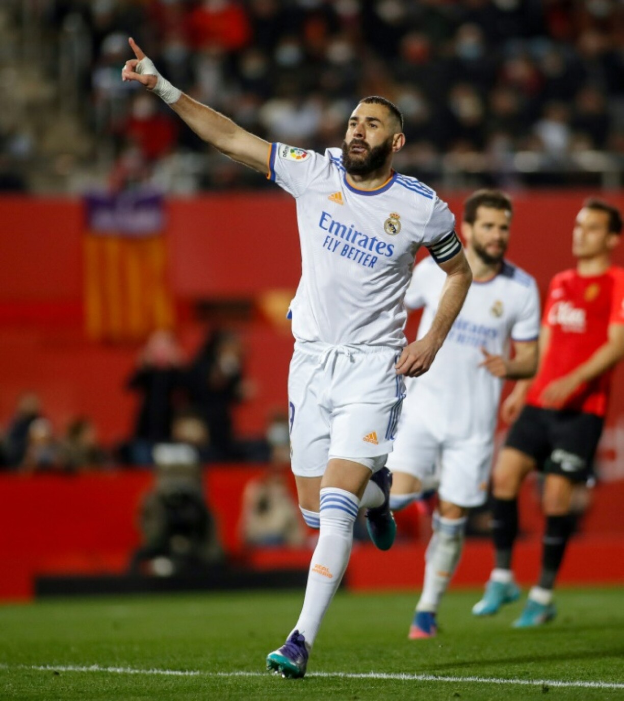 Karim Benzema double buteur pour le Real Madrid à Majorque, le 14 mars 2022