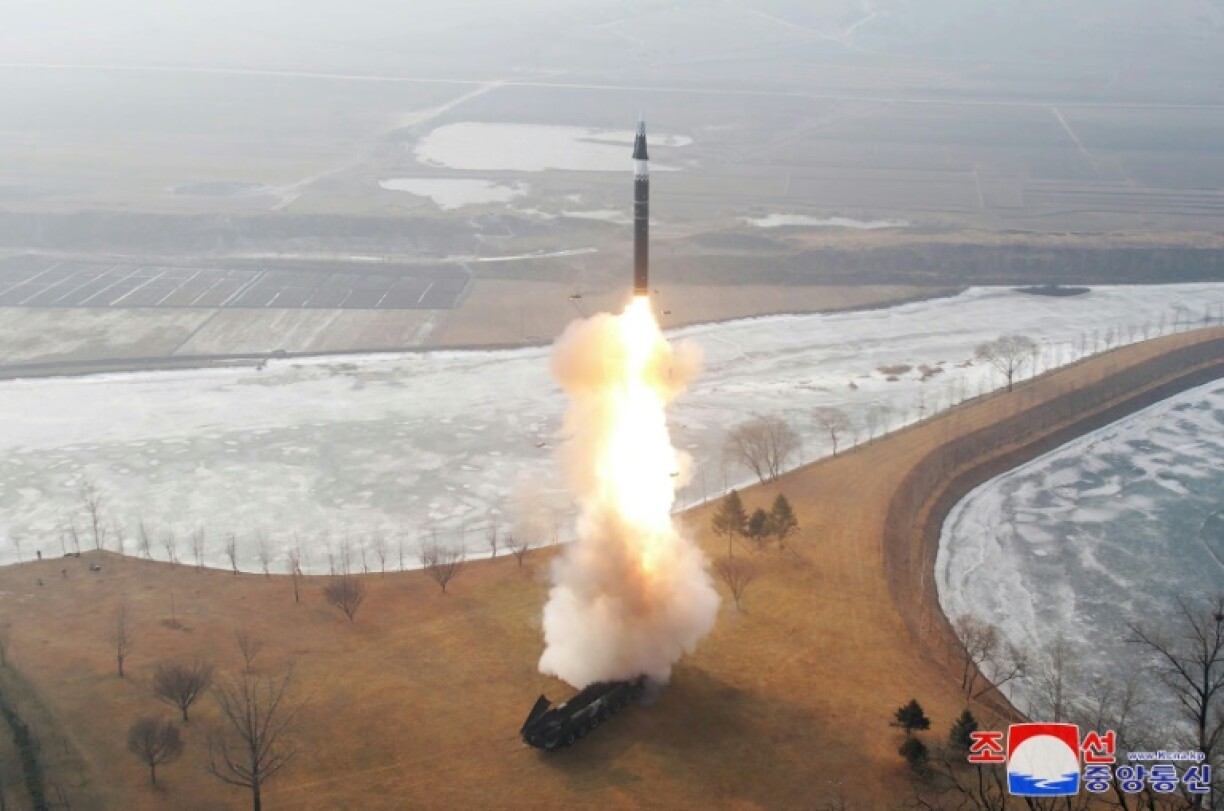 Images show the launch of a hypersonic missile at an undisclosed location in North Korea