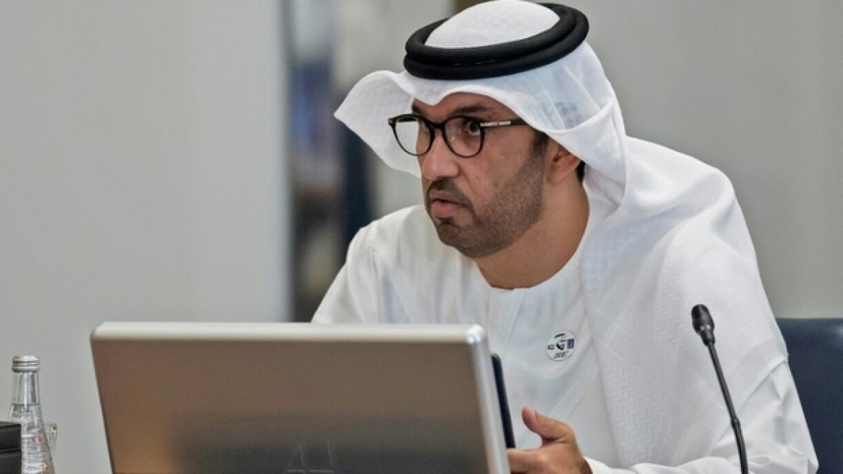 Photo fournie par le Ministère émirati des Affaires présidentielles le 28 novembre 2022 du ministre de l'Industrie et chef de la compagnie pétrolière nationale ADNOC, Sultan Ahmed al-Jaber, désigné le 12 janvier 2023 président de la COP28 prévue aux Emirats