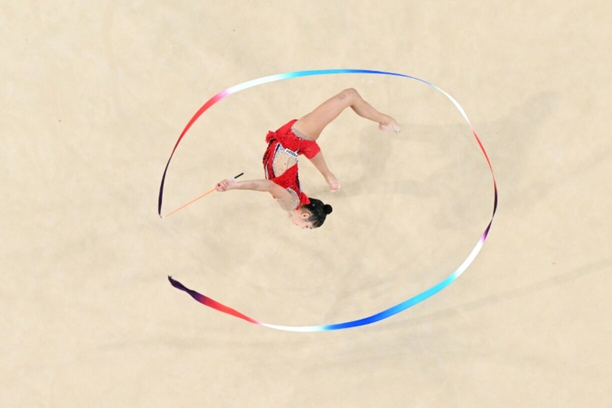 Italy's Sofia Raffaeli took the bronze medal in the all-round rhythmic gymnastics at last year's Paris Olympics