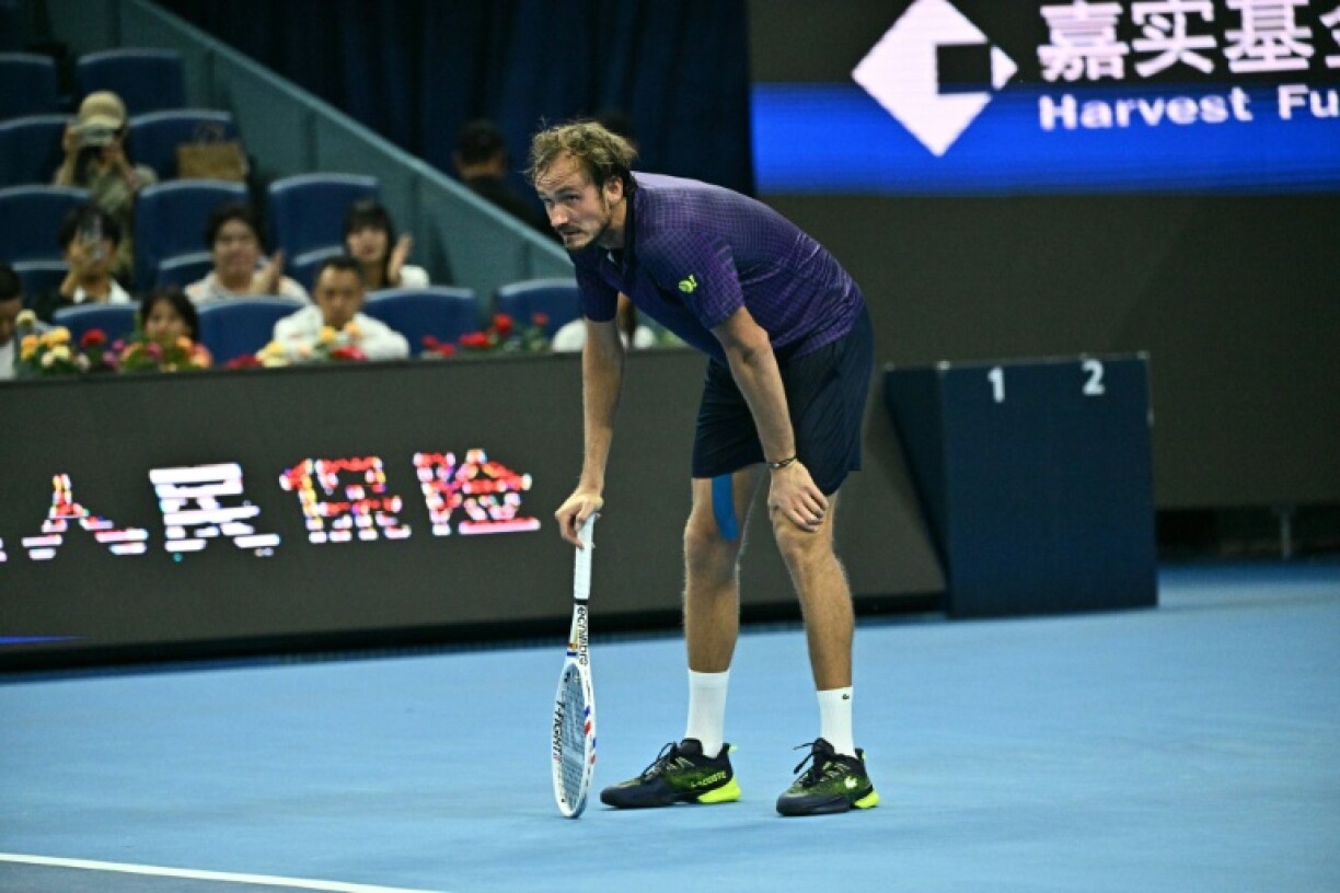 Russia’s Daniil Medvedev in his semi-final in Beijing
