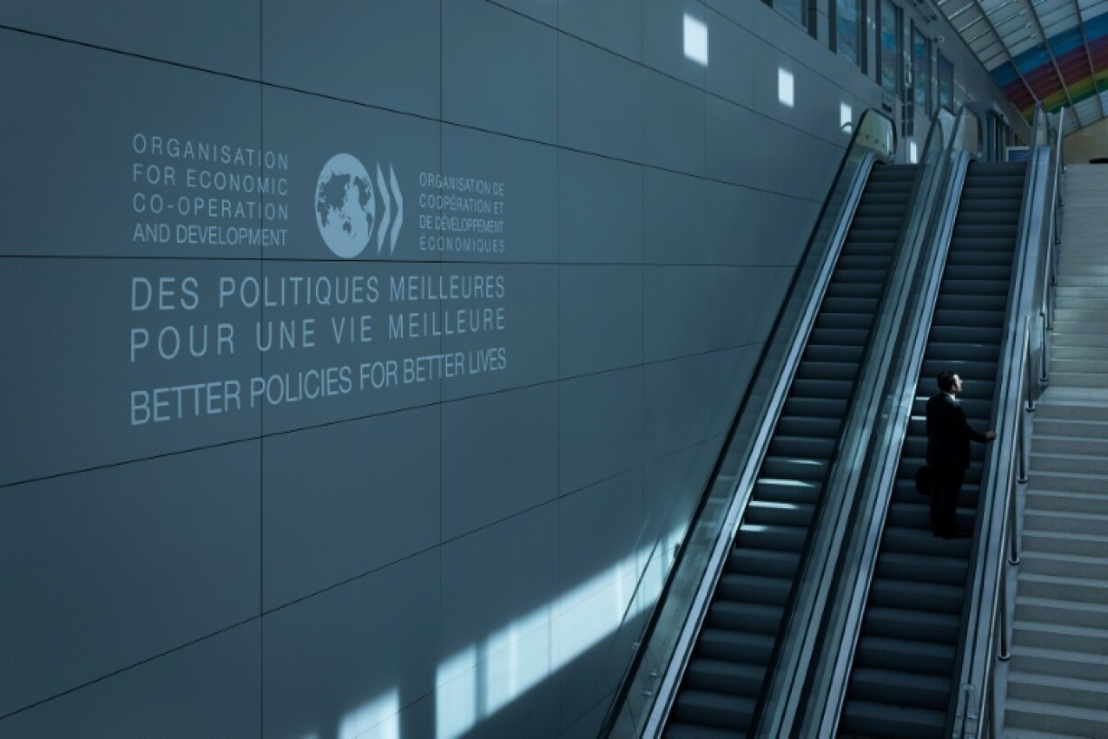 The OECD said 'front-loading' -- companies rushing to import goods ahead of Trump's tariffs -- 'was an important source of support' for the world economy