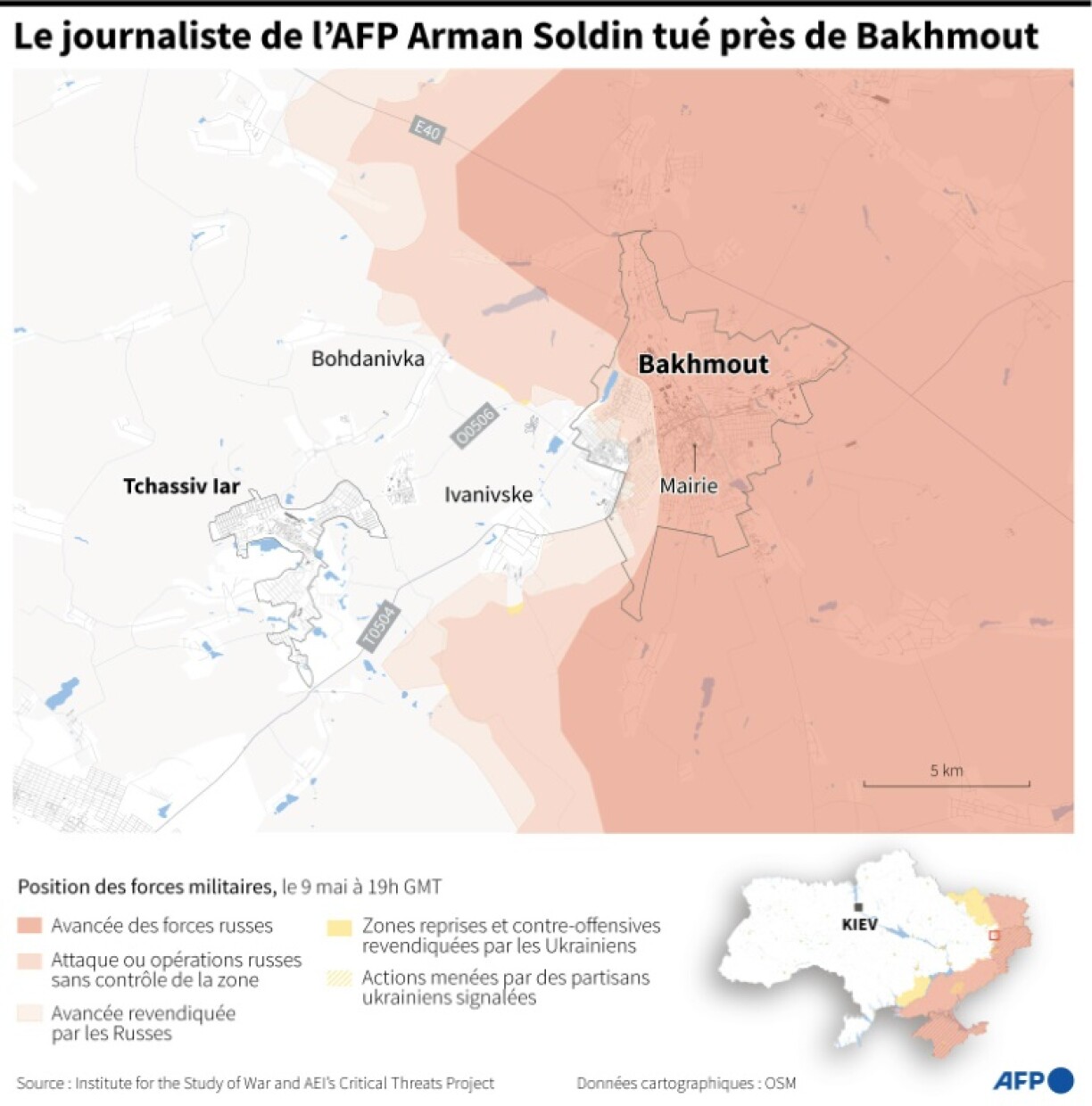 Le journaliste de l'AFP Arman Soldin tué près de Bakhmout