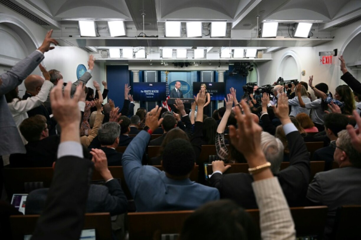 Press Secretary Karoline Leavitt has started special 'new media' briefings alongside the traditional White House briefings, seen here