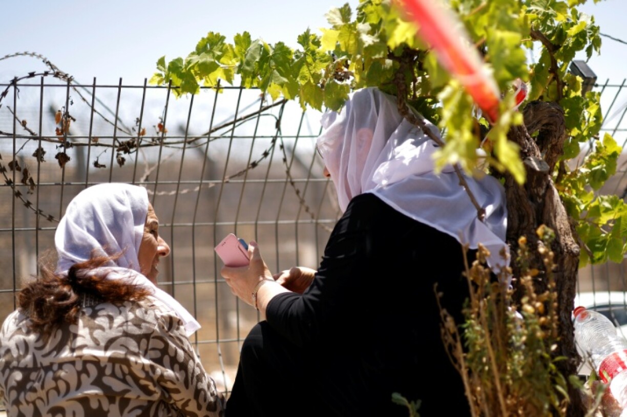 Crowds have gathered at Majdal Shams in the Golan Heights