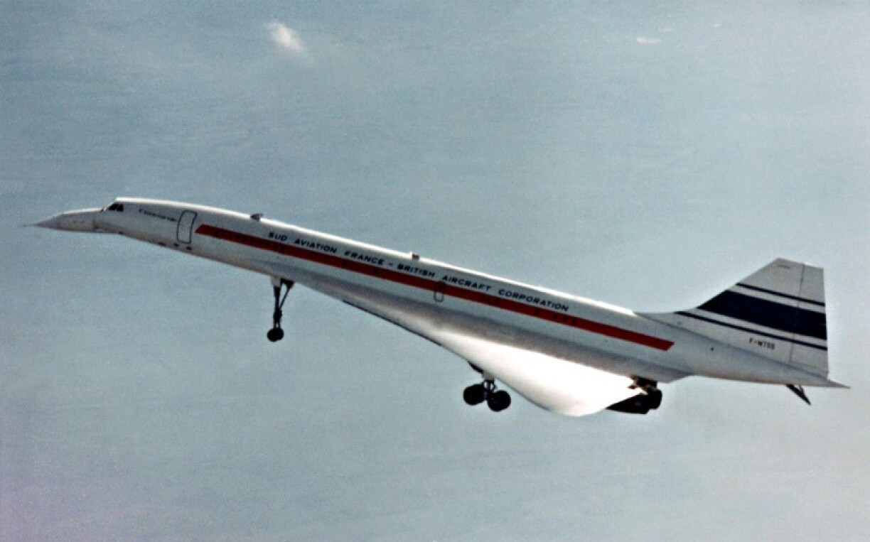 The Concorde 001 takes off for its first flight on March 2, 1969 in southern France