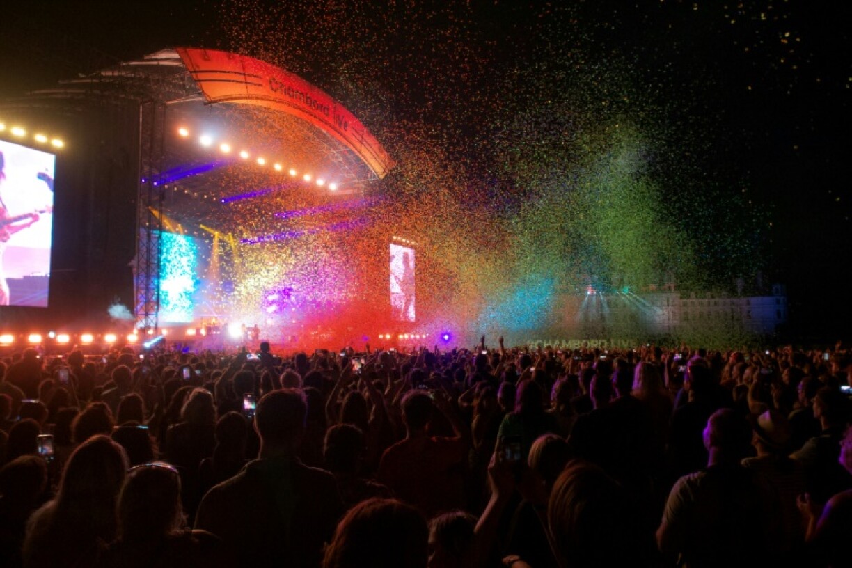 Le groupe américain Imagine Dragons en concert au château de Chambord, le 8 septembre 2023 dans le Loir-et-Cher